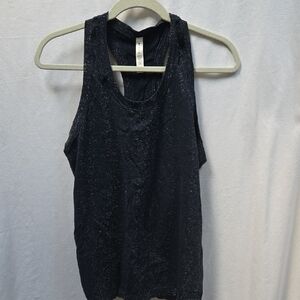 Athleta Black Glitter Racerback Tank